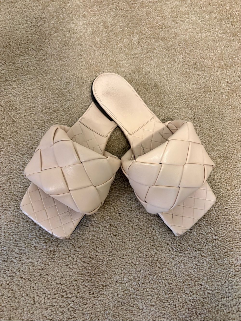 Bottega Veneta BV Lido Intrecciato Leather Sandals Bandage Color Size 37.5 - Picture 2 of 7